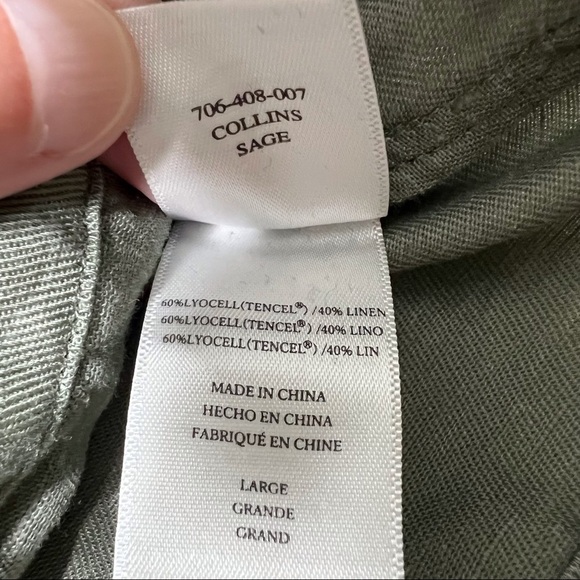 𝅺Rails Chore Jacket Sage Green Military Utility Lightweight Zip Work Wear Large - Picture 9 of 10